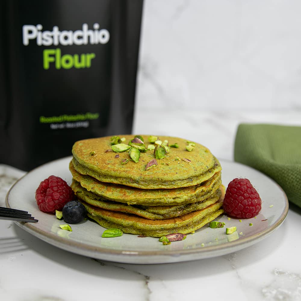 The Pistachio Factory pistachio flour used as crust on salmon for flavor and texture