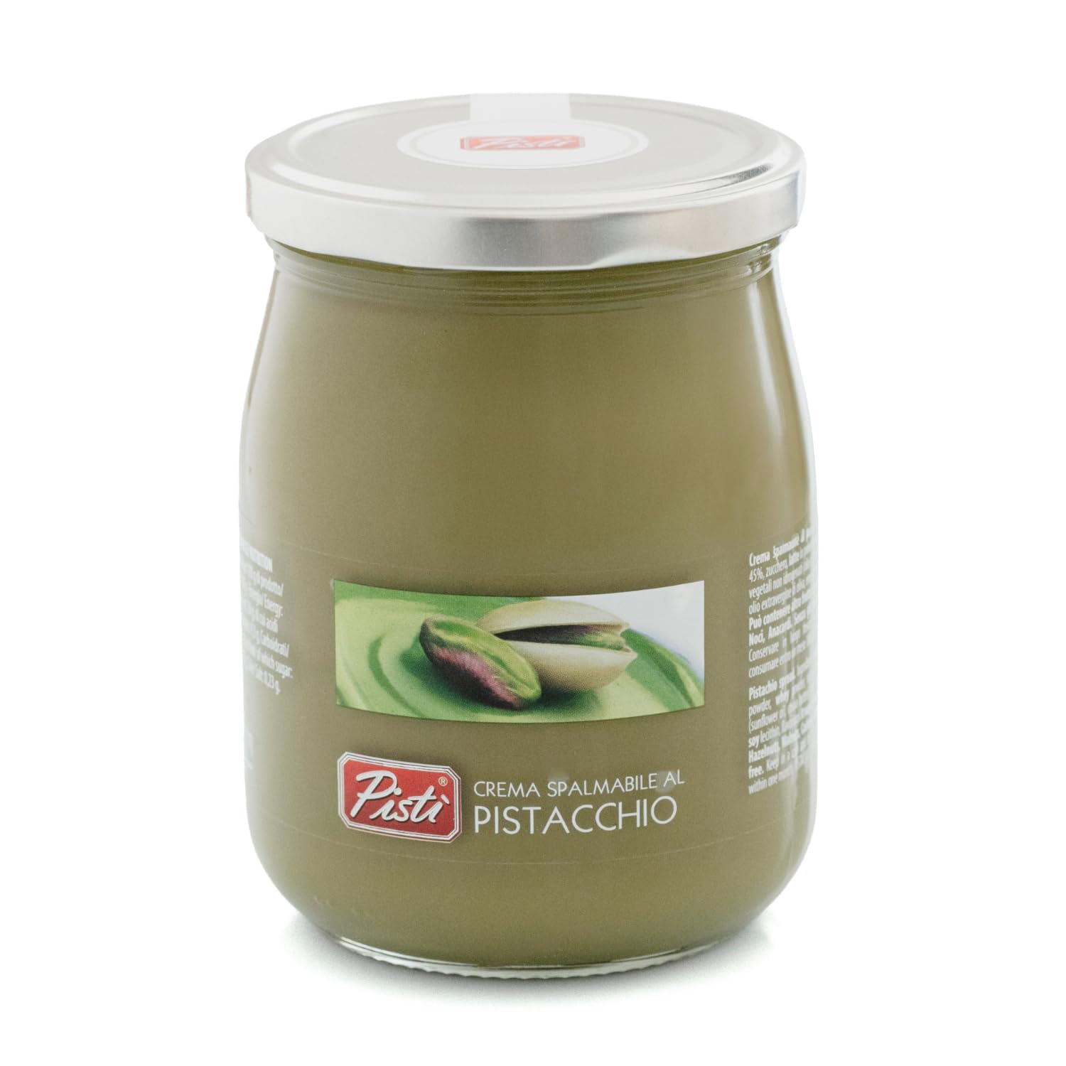 Pistì front packaging 600g showing brand and jar benefit of generous size