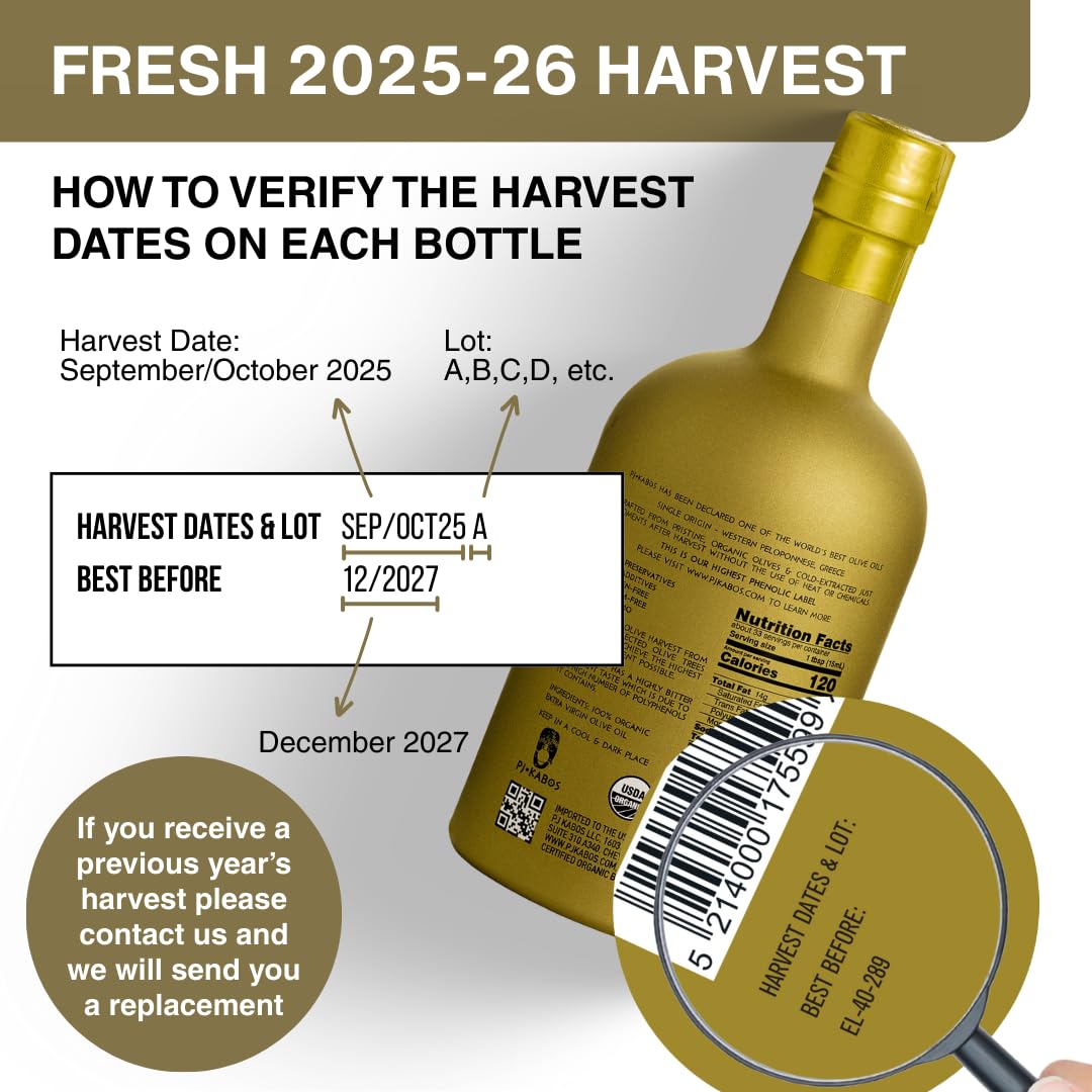 P.J. KABOS label close-up detailing harvest year, organic and kosher certifications