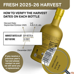 P.J. KABOS label close-up detailing harvest year, organic and kosher certifications