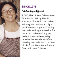 Brewed cup of PJ's Wedding Cake coffee top view highlighting crema and dessert-inspired aroma appeal