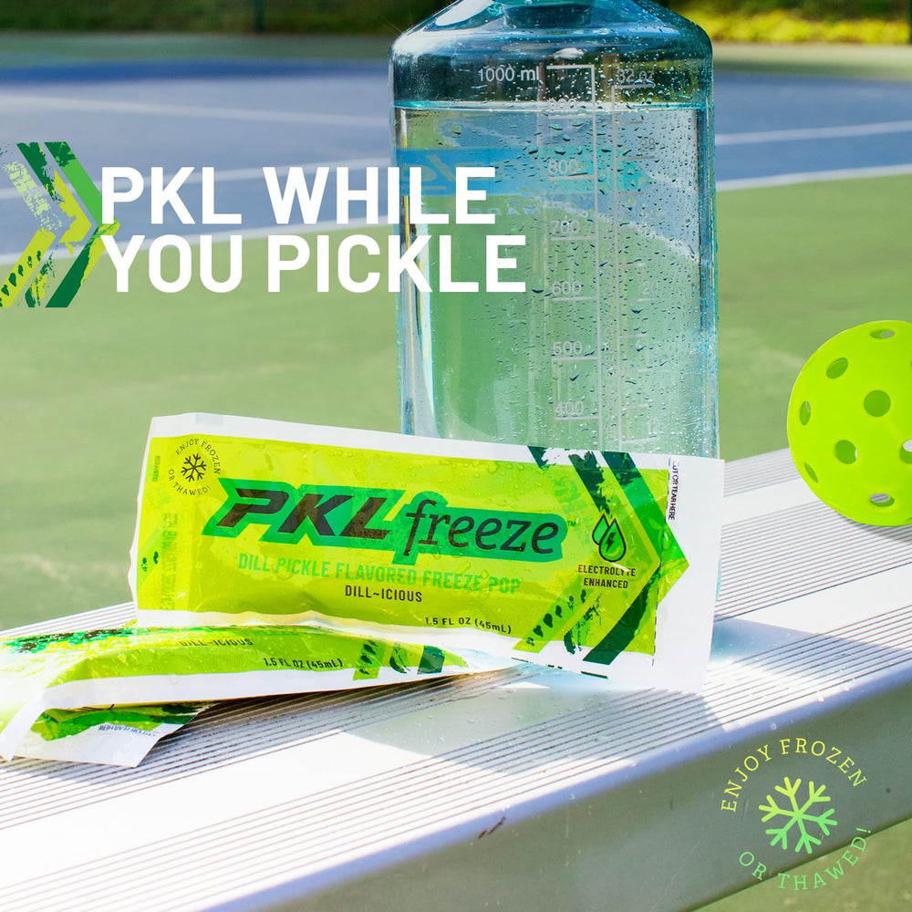 PKLfreeze pop beside ruler showing 1.5 oz packet size for portion control