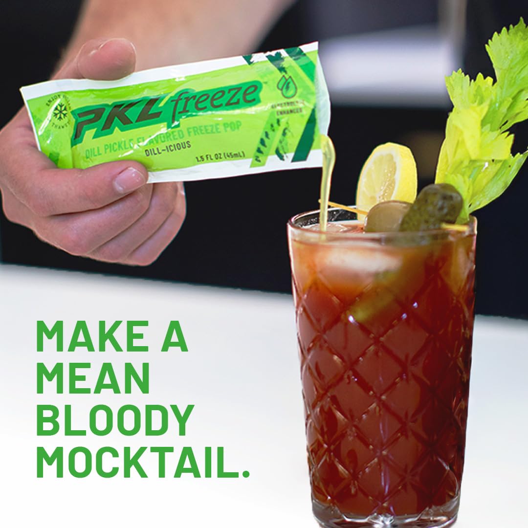 PKLfreeze thawed pop used as cocktail mixer adding savory pickle flavor