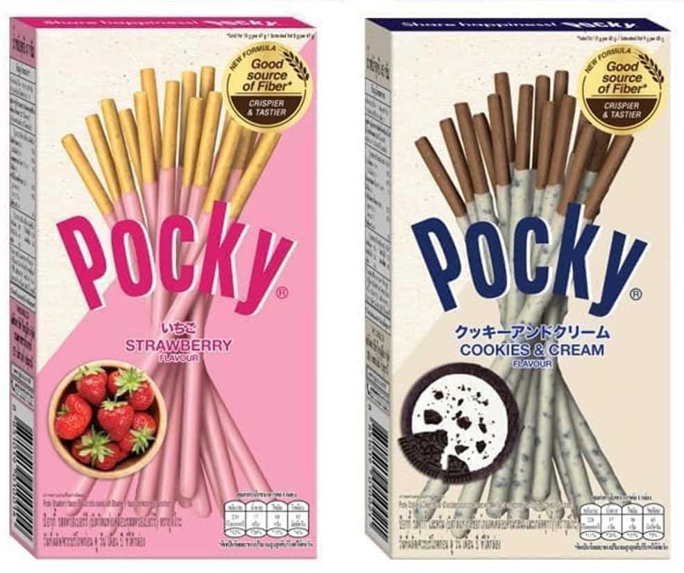 Planet Allstars chocolate Pocky box detail showing classic chocolate coating and crisp biscuit
