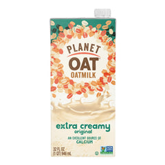 Planet Oat front packaging showing brand and creamy oatmilk for easy identification