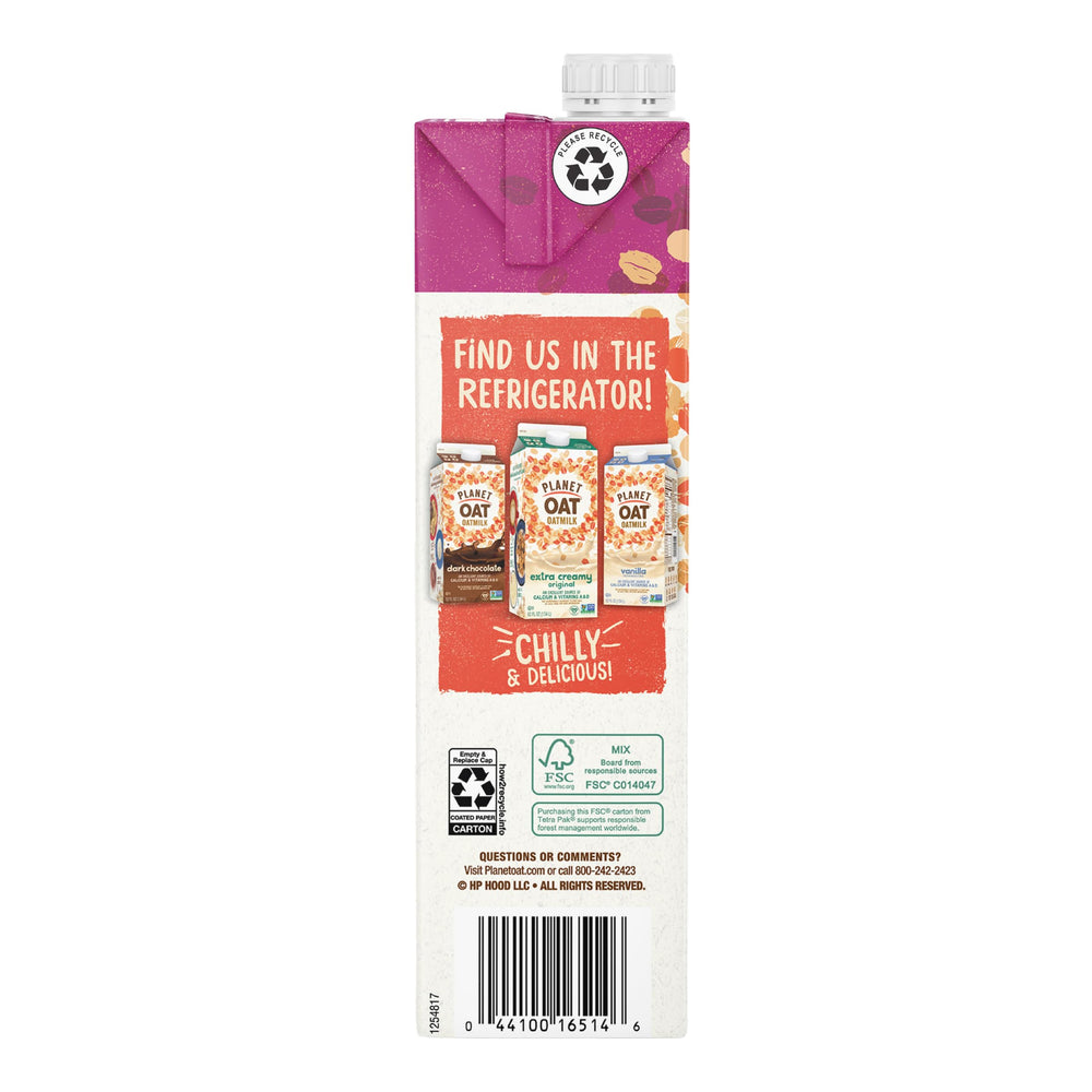 Planet Oat splash in a glass demonstrating brand convenience for recipes