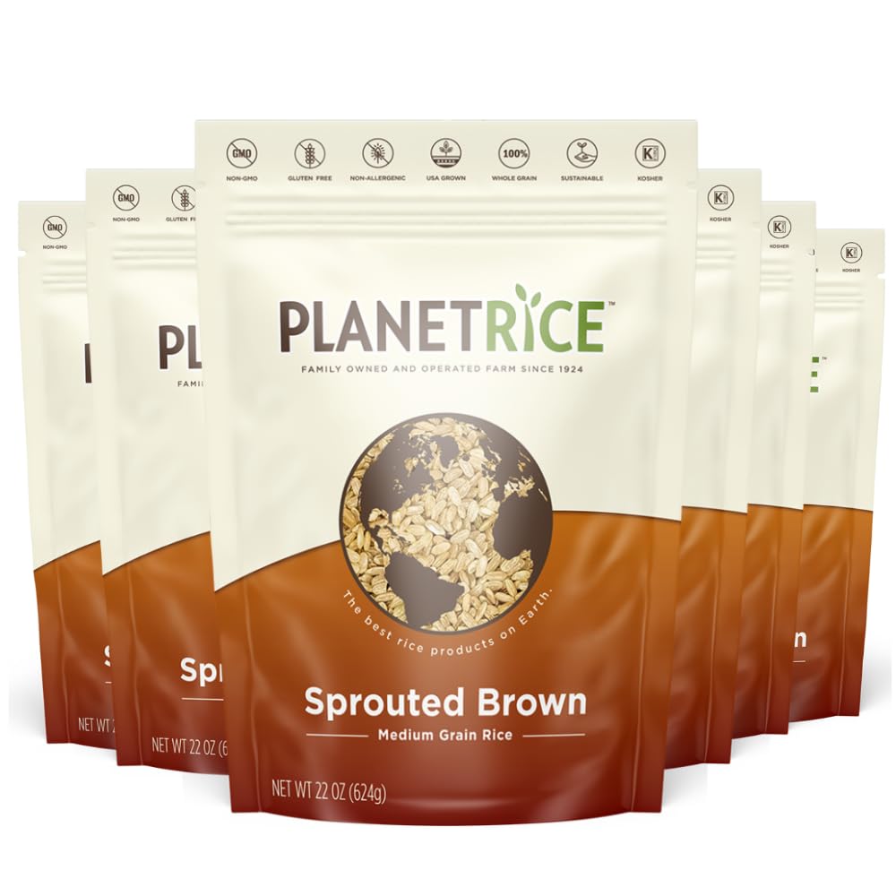 Planet Rice front packaging showing 22 oz bag and brand benefits