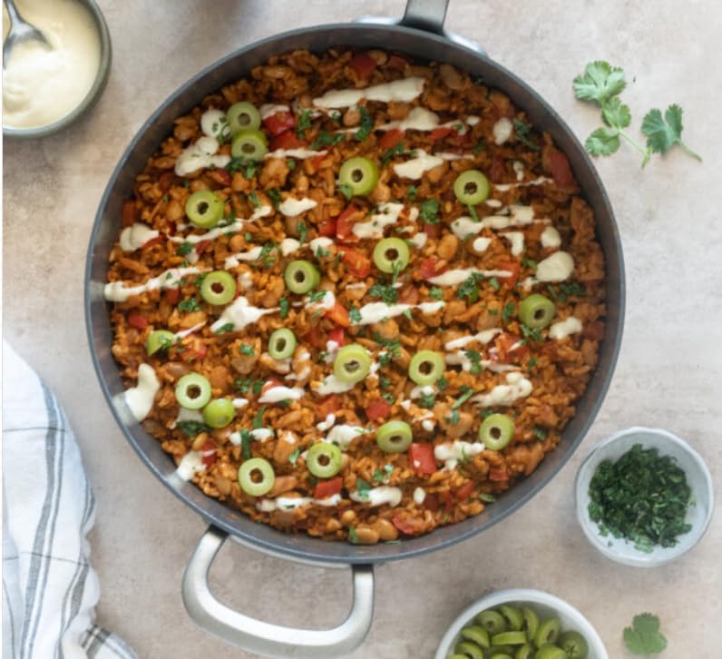 Planet Rice on kitchen counter in a meal-prep lifestyle scene