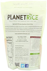Planet Rice nutrition label close-up listing fiber and GABA content