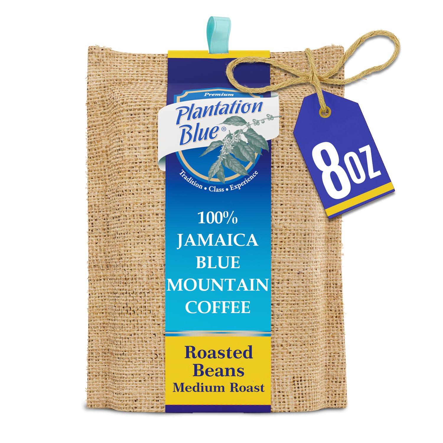 Plantation Blue front packaging showing foil bag and one-way valve for freshness