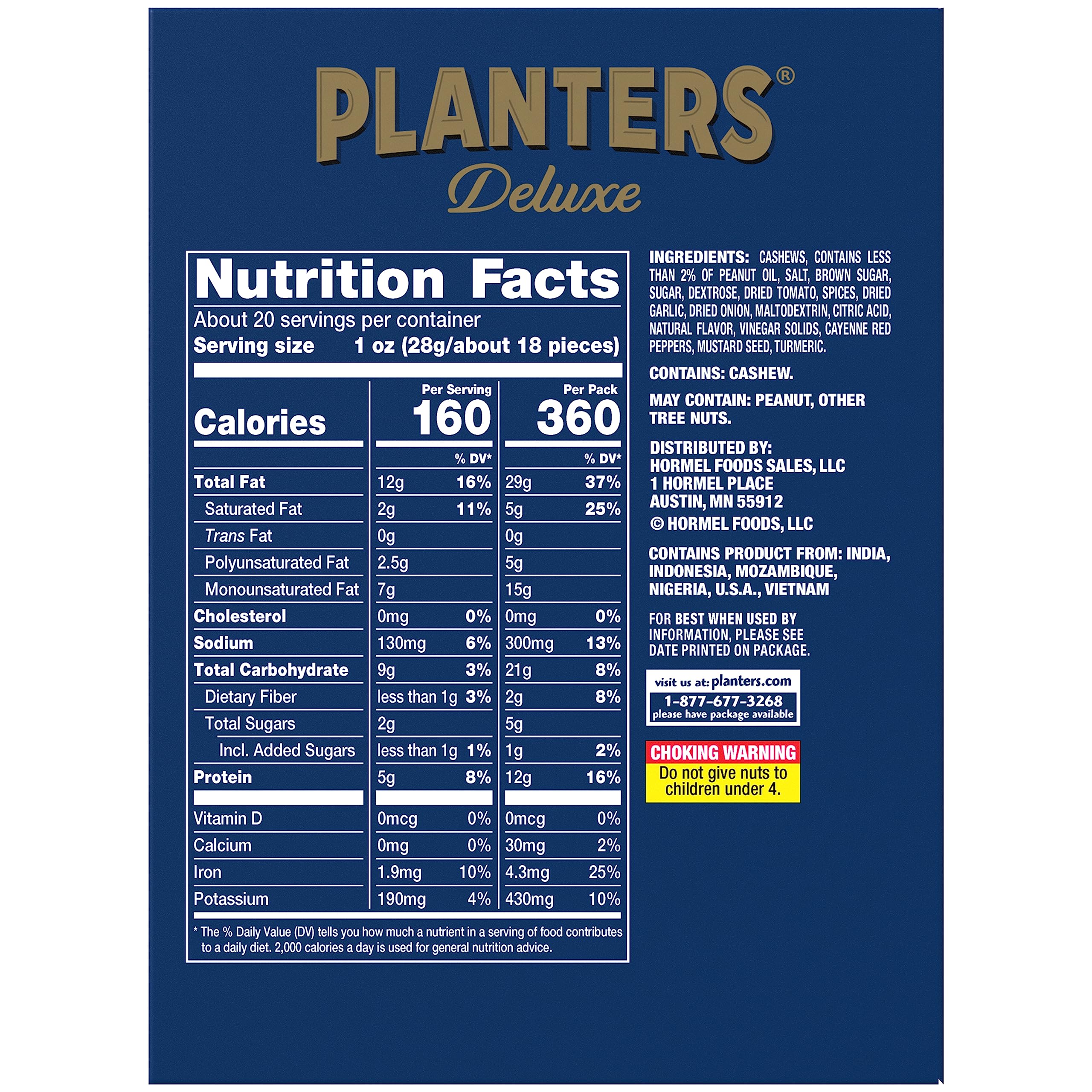 PLANTERS close-up of seasoned cashews highlighting texture and sweet-cayenne flavor