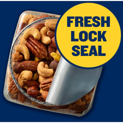 PLANTERS mixed nuts close-up texture highlighting crunchy roast and sea salt flavor