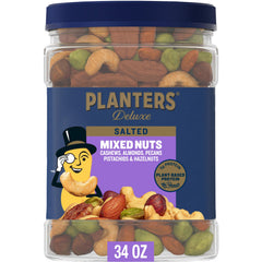 PLANTERS front canister view showing label and 34 oz size for easy recognition