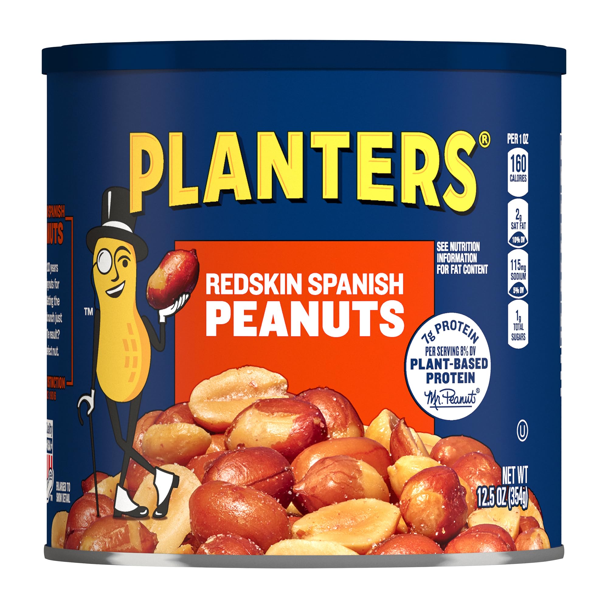 PLANTERS front can showing label and sealed lid, easy pantry storage