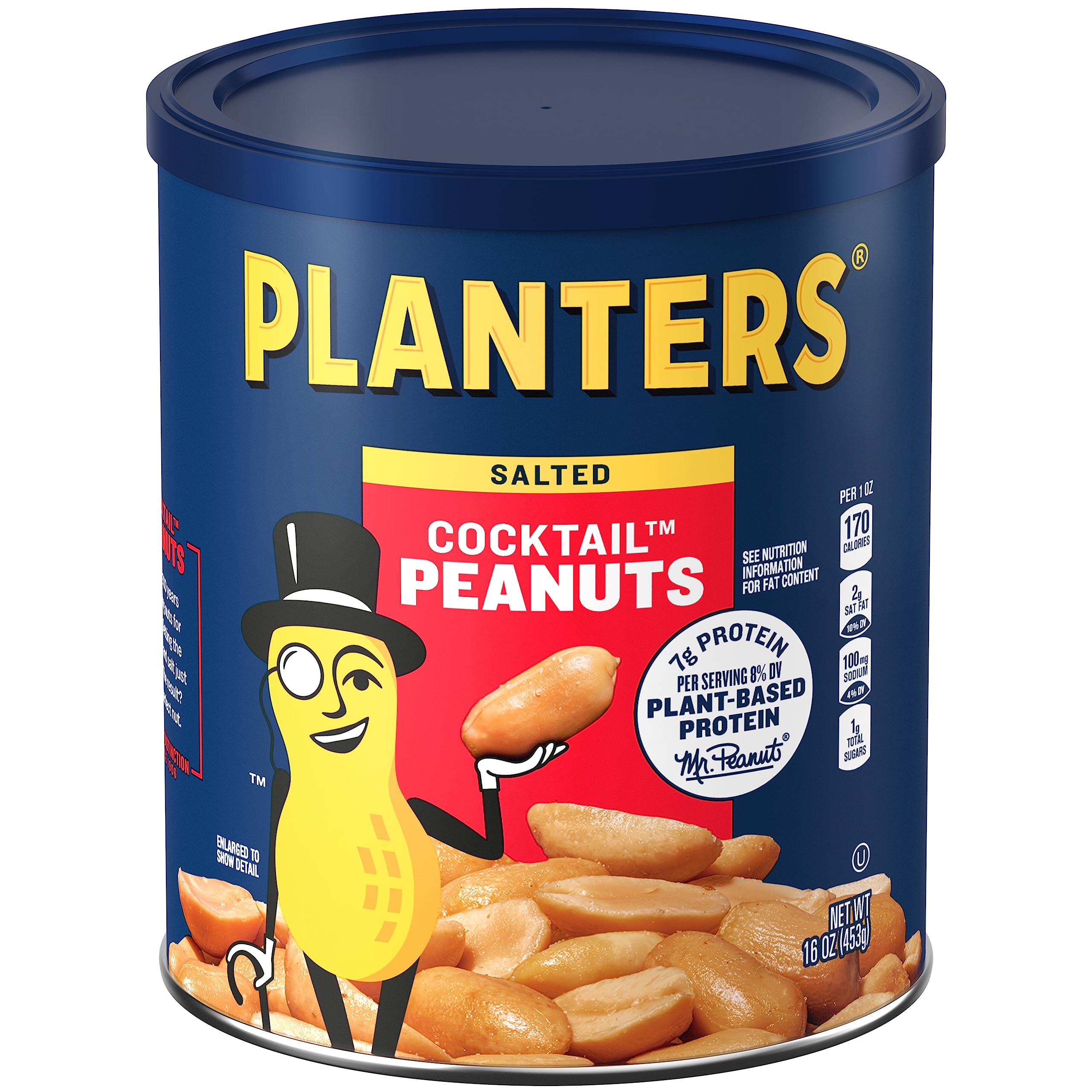 PLANTERS front jar showing label and size for easy identification and storage benefit