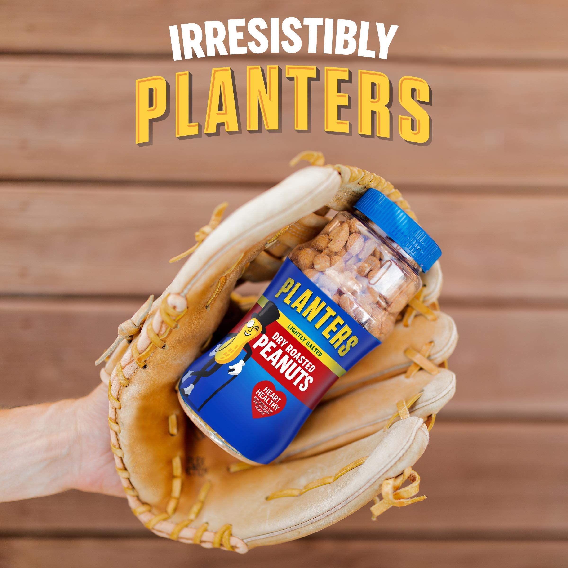 PLANTERS hands holding a jar for on-the-go convenience