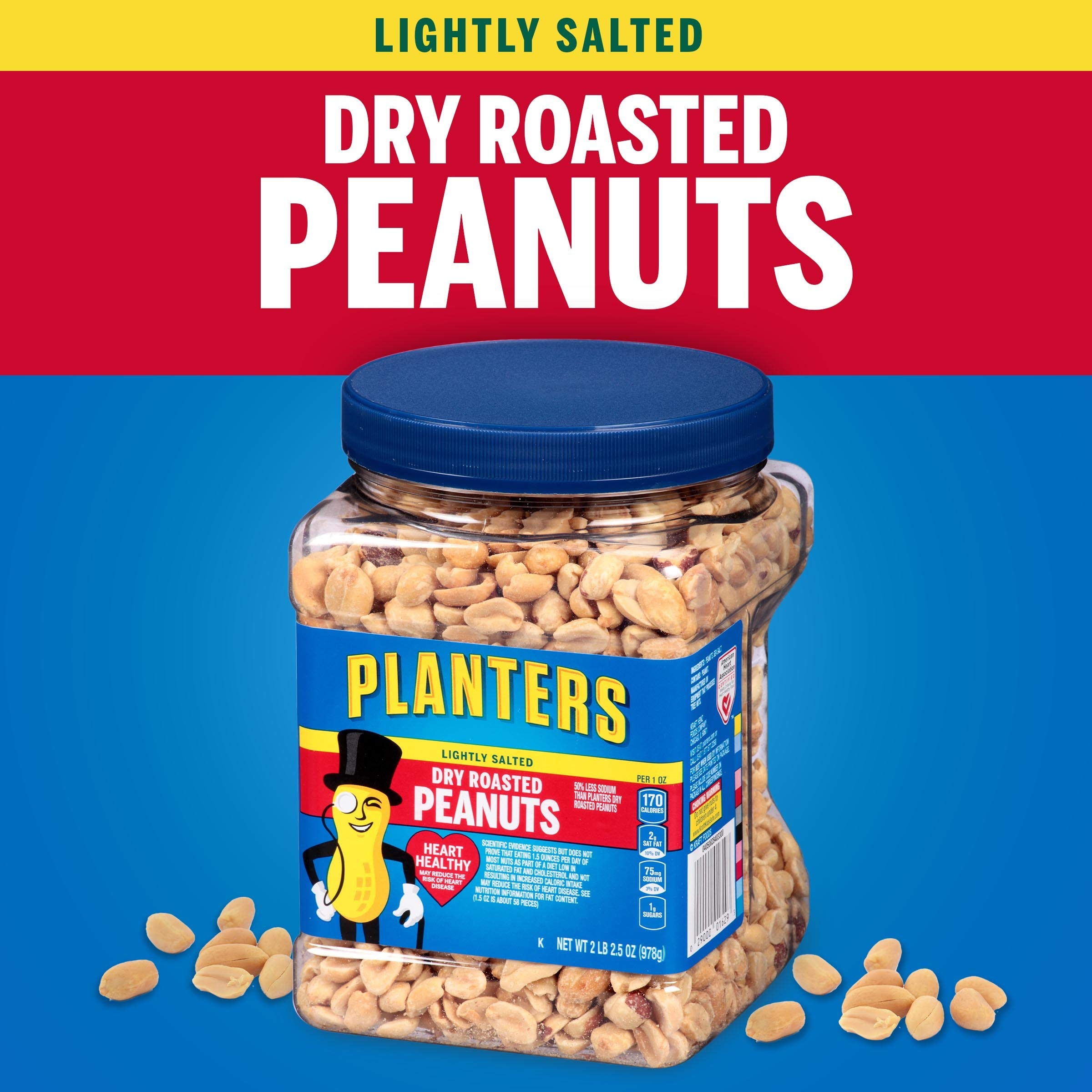 PLANTERS nutrition label zoom showing protein and sodium facts