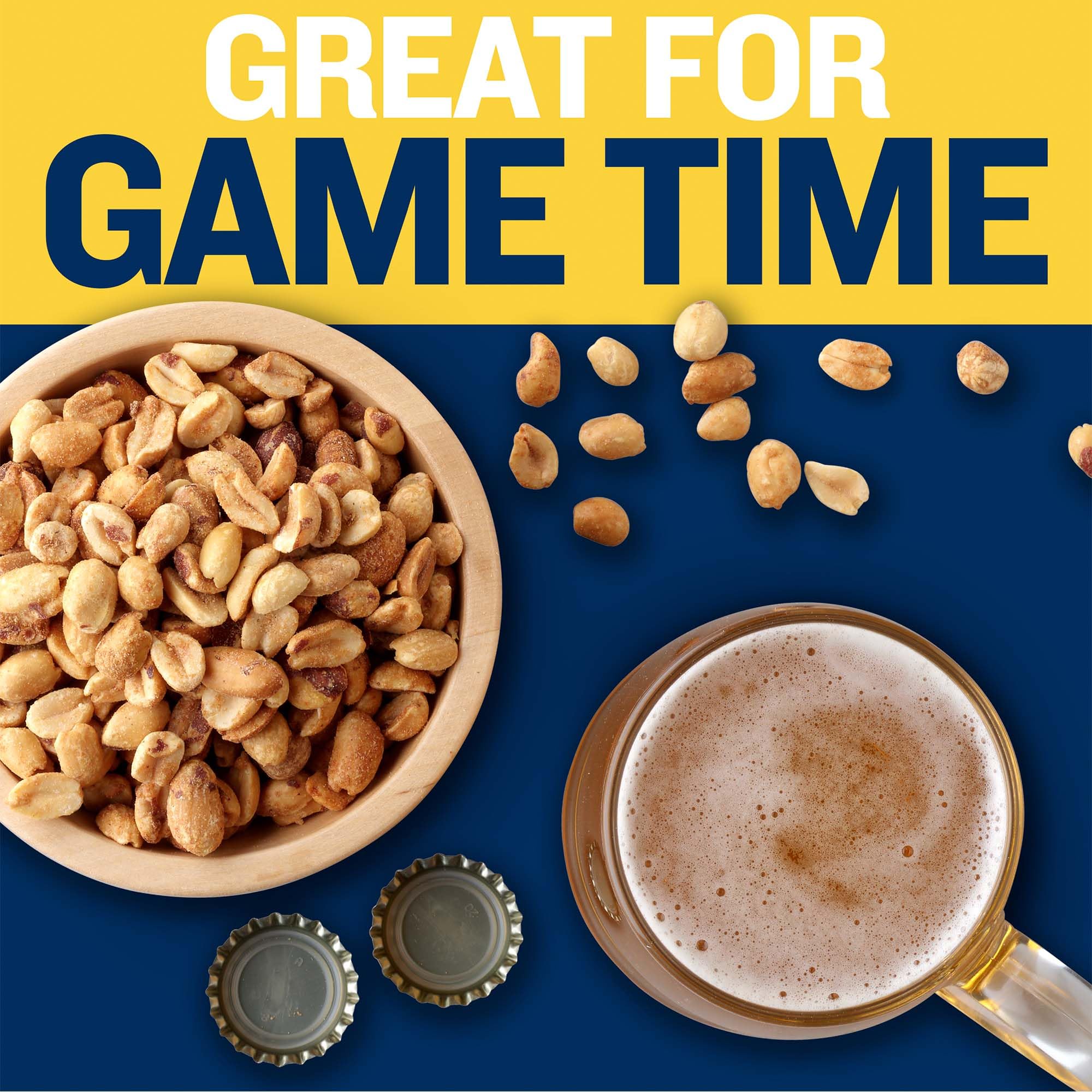PLANTERS peanuts served in a bowl ready for snacking and sharing