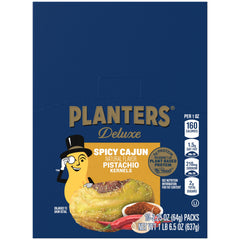 PLANTERS front packaging 2.25 oz bag showing bold Cajun flavor for snacking