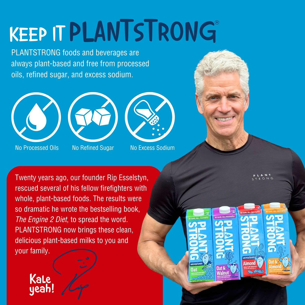 PlantSTRONG closeup of whole almonds used to deliver fuller almond flavor