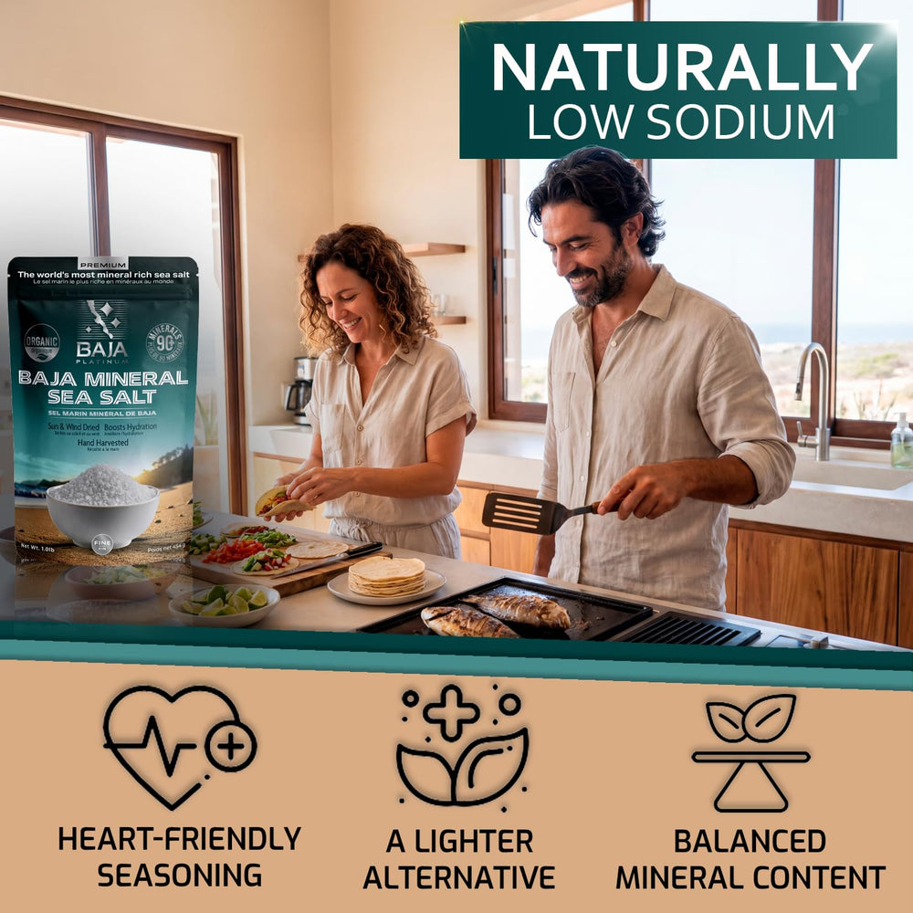 Platinum Baja in a kitchen lifestyle scene showing everyday low-sodium use