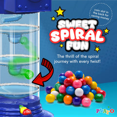 PlayO assorted gumballs close-up highlighting included flavors and colors