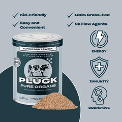 Pluck label details close-up showing ingredient transparency and purity