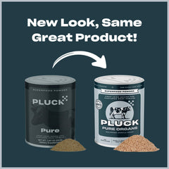 Pluck powder texture close-up highlighting fine grind and mixability