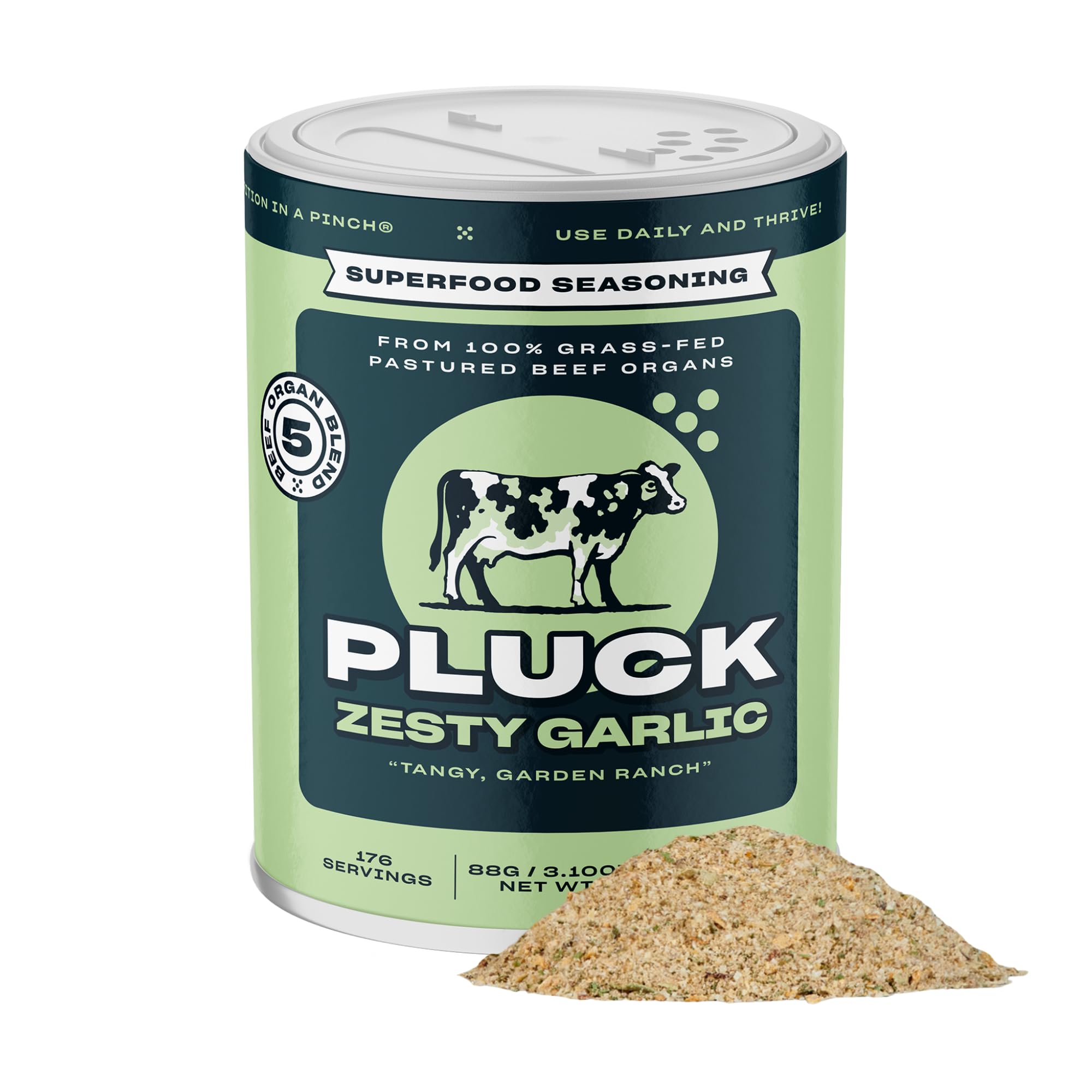 Pluck front packaging shows jar and label, highlighting convenience and flavor