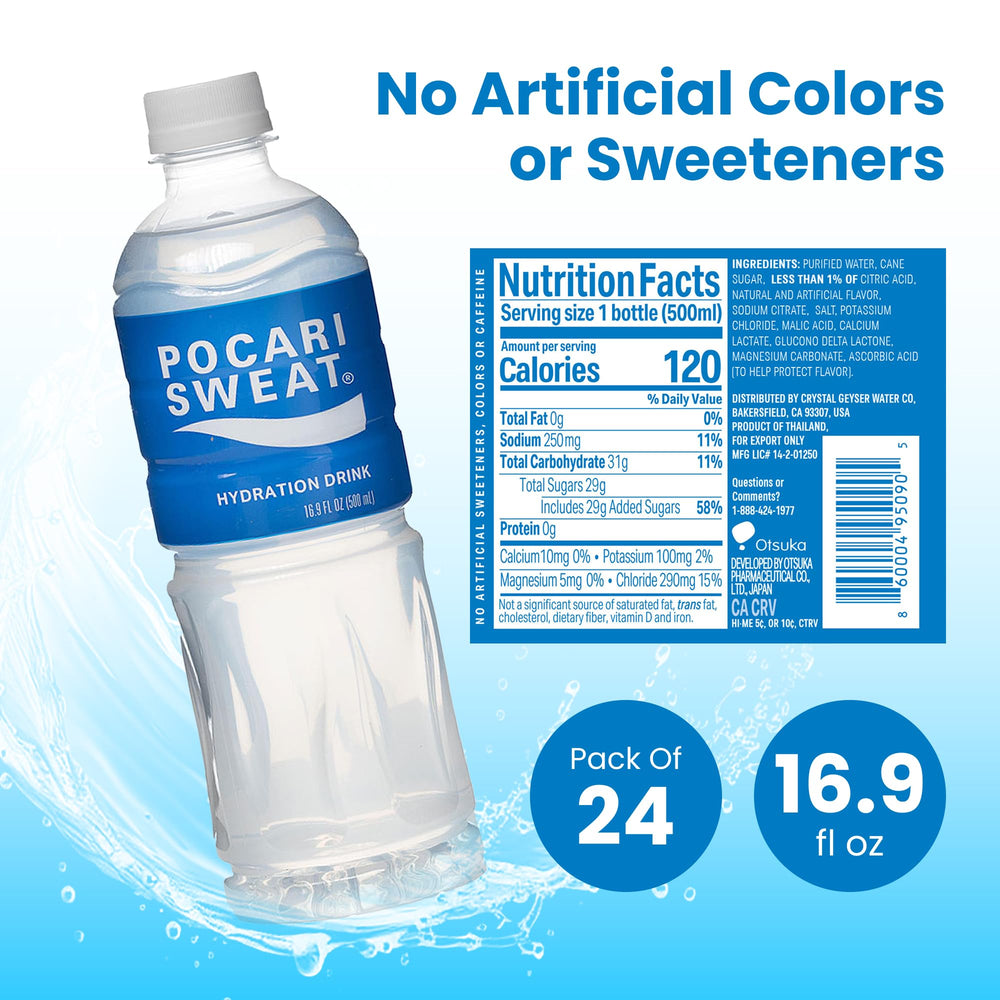 Pocari Sweat bottle close-up of cap and label highlighting resealable convenience