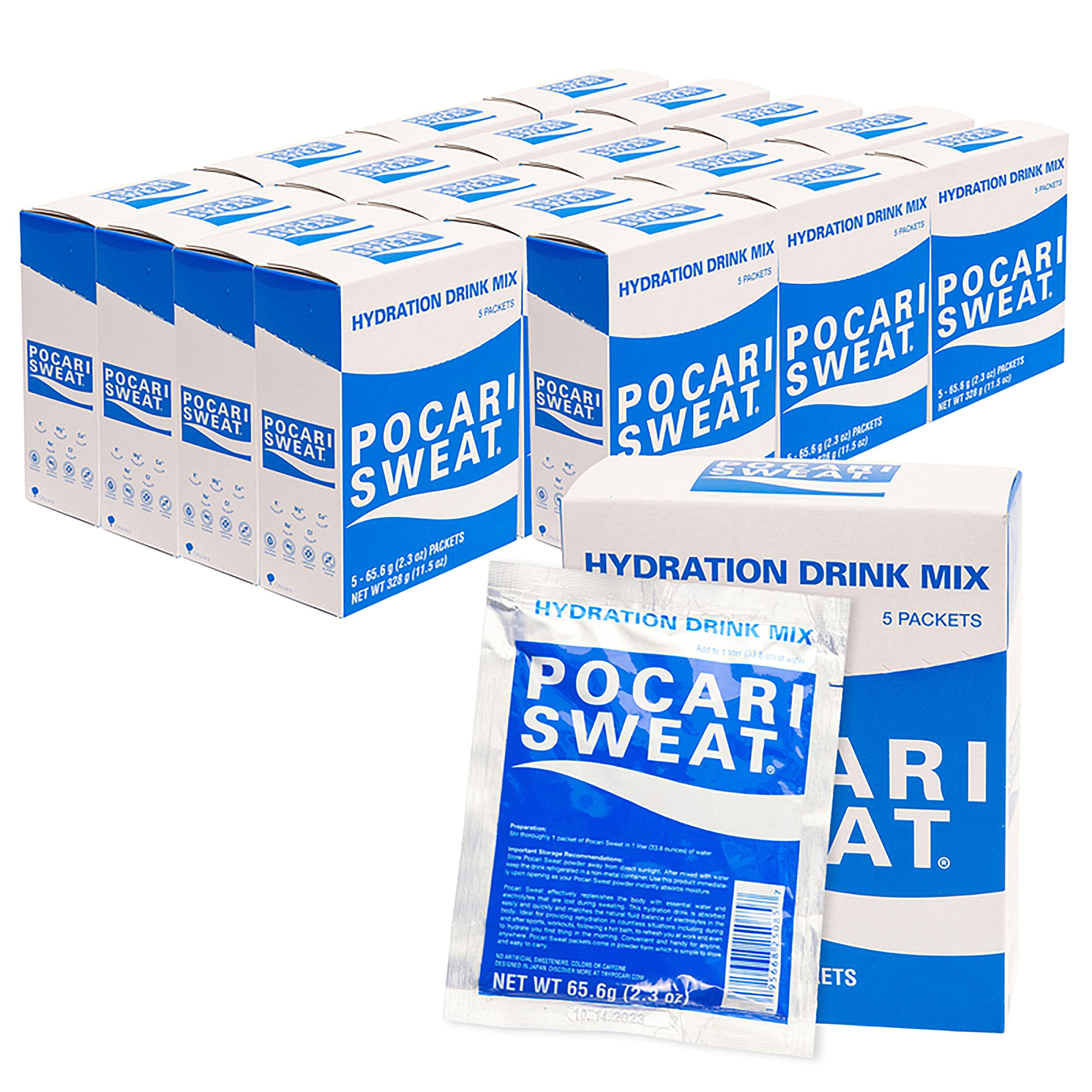 Pocari Sweat front packaging showing 20 boxes and clear labeling for easy stocking