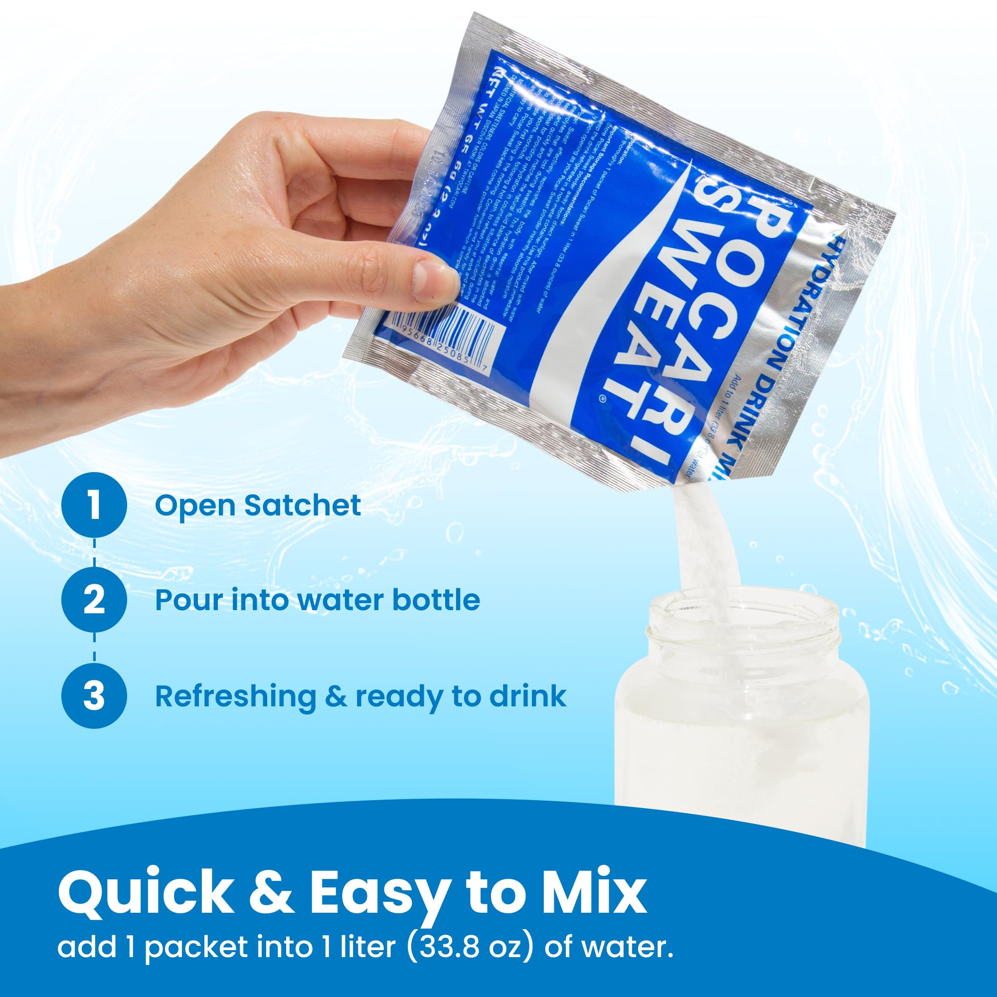 Pocari Sweat powder texture on spoon showing fine mixability for quick dissolution