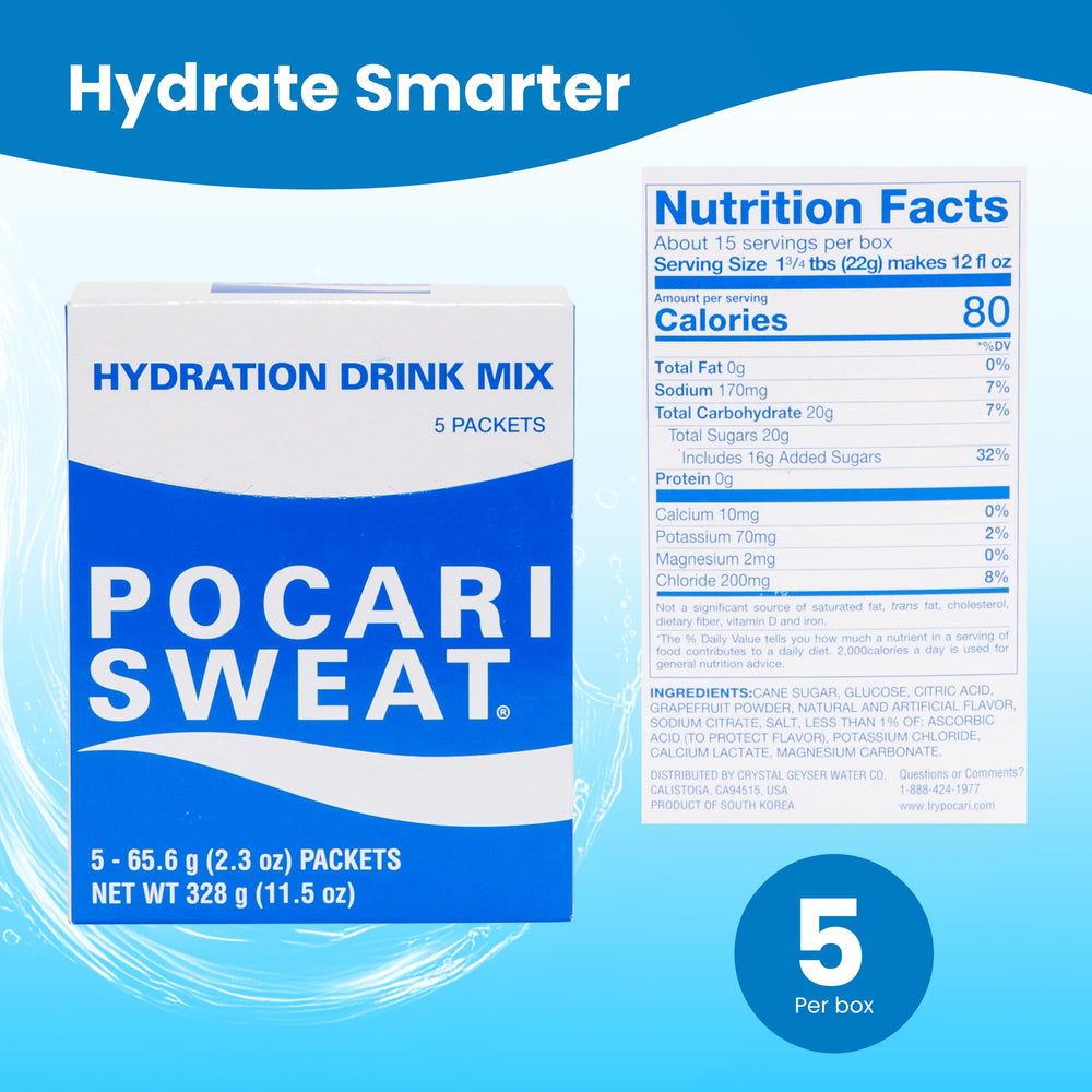 Pocari Sweat single packet close-up highlighting convenient measured serving benefit