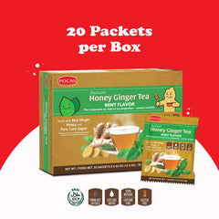 Pocas dissolvable tea crystals texture highlighting quick-mix convenience