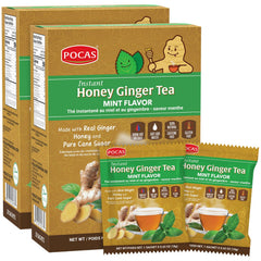 Pocas front packaging showing mint flavor and 20 packets benefit convenience