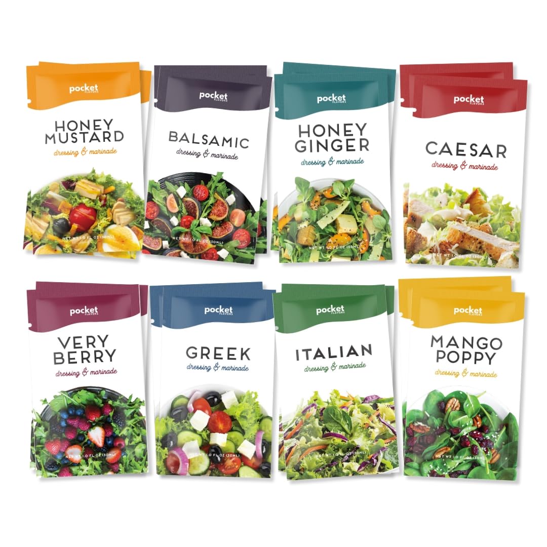 Pocket Flavors front packaging showing variety pack and count, convenient portioning