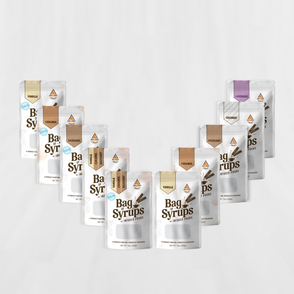 Resealable bag open with Pocket Pours packets demonstrating freshness storage