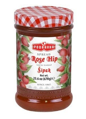 Podravka rose hip jam front packaging shows label and jar, highlighting product authenticity