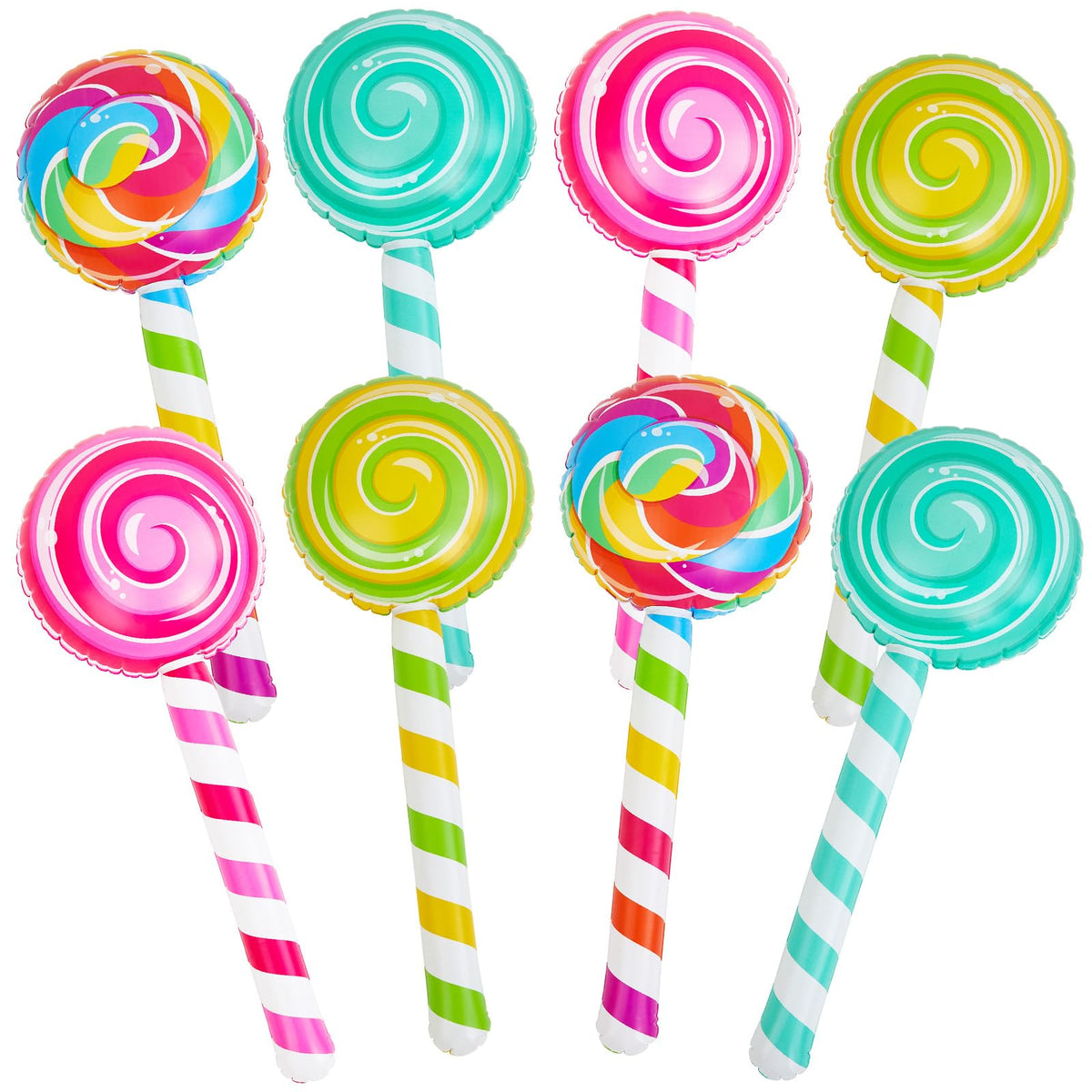 Poen giant lollipop front view showing colors and size benefit eye-catching décor