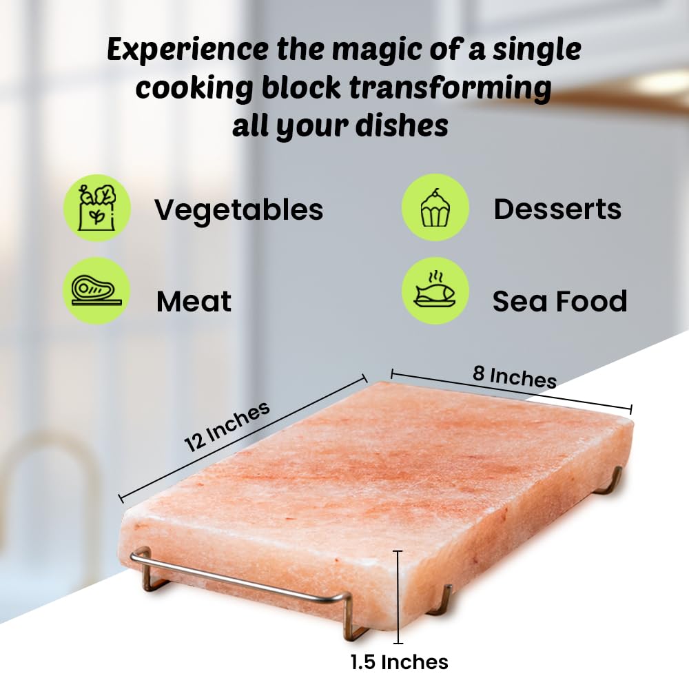 POHS chilled salt slab serving seafood to keep flavors fresh and cold
