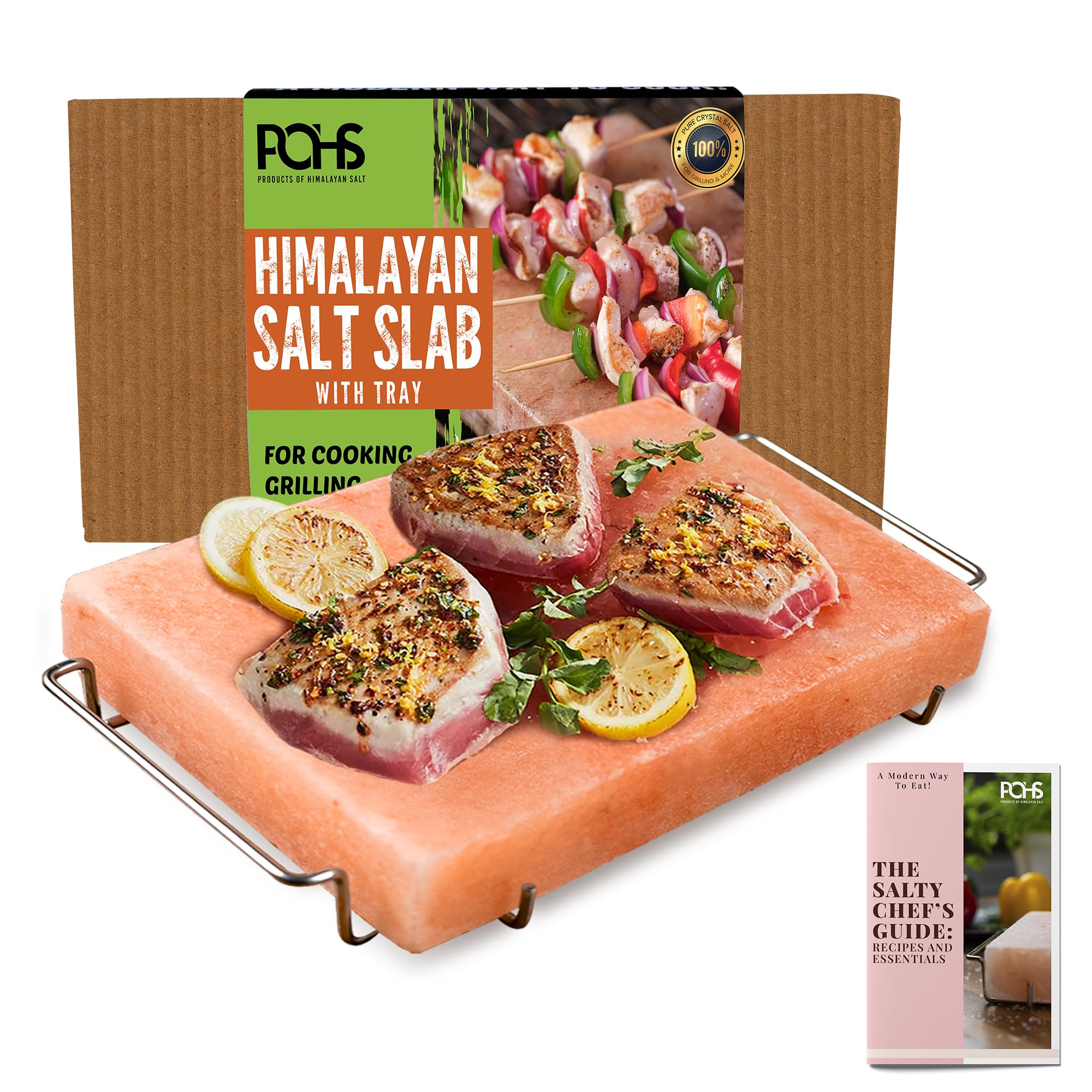 POHS front view of salt block in box showcasing size and gift presentation