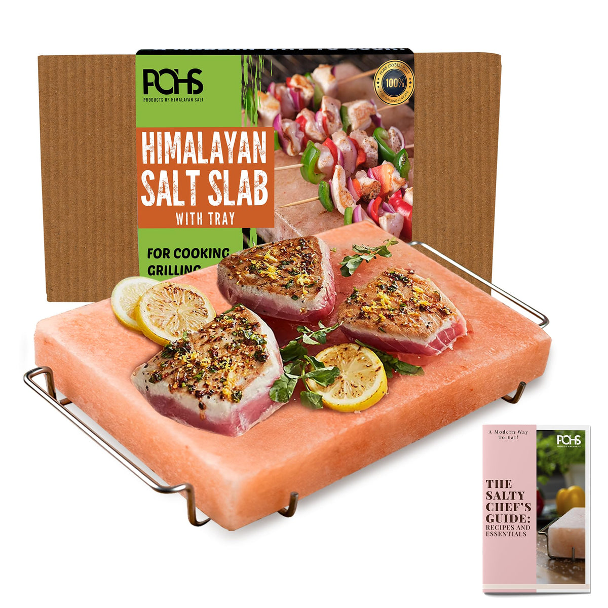 POHS front view of salt block in box showcasing size and gift presentation