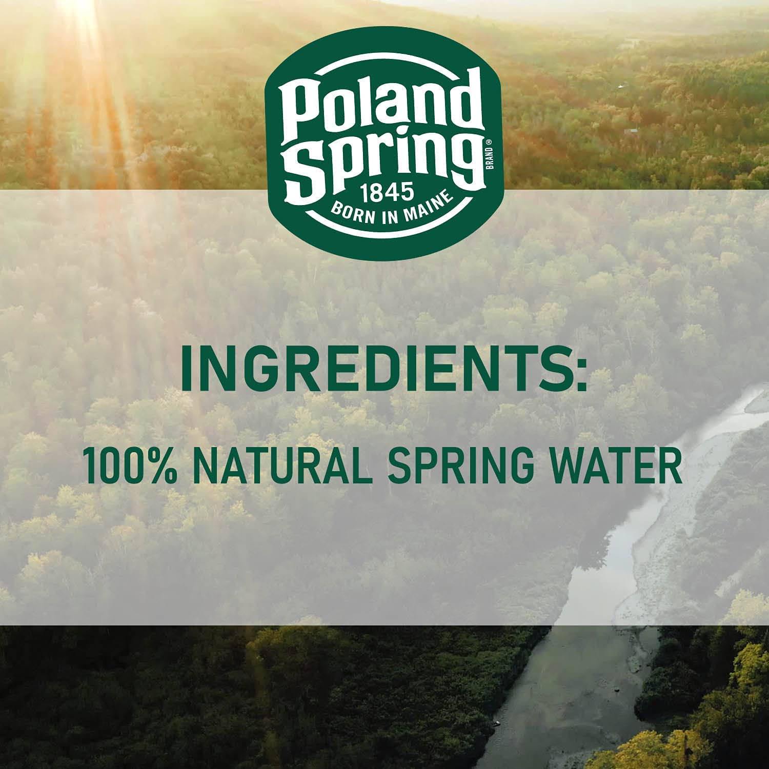 Poland Spring bottles stacked in fridge showing compact storage benefit