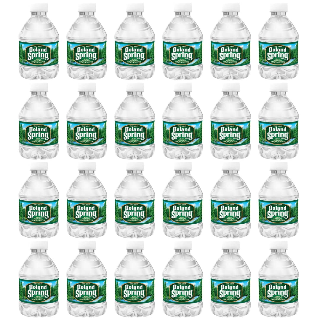 Poland Spring front packaging showing 24-count convenience