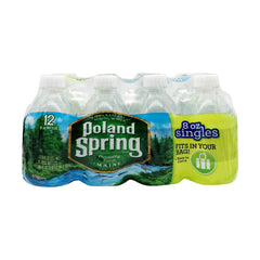 Poland Spring close-up of cap and label highlighting safe sealed freshness