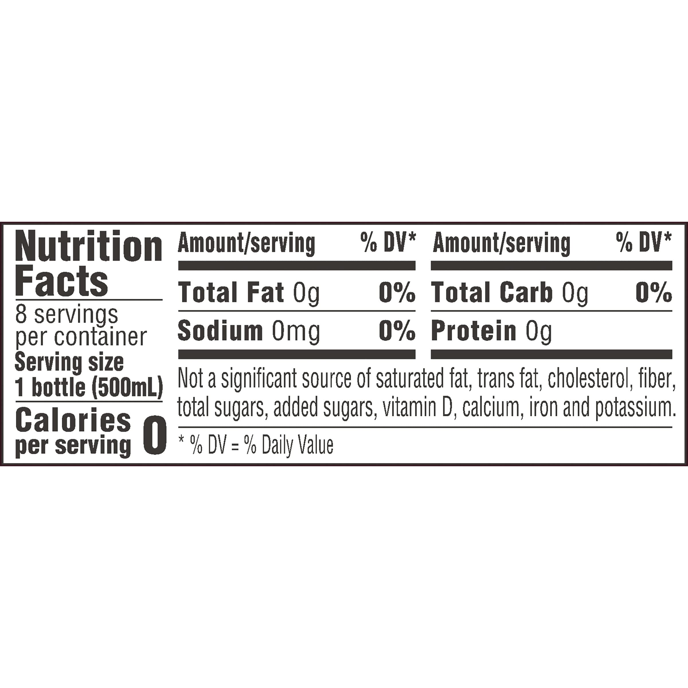 Poland Spring raspberry lime bottle held by hand to show 16.9 fl oz scale and portability