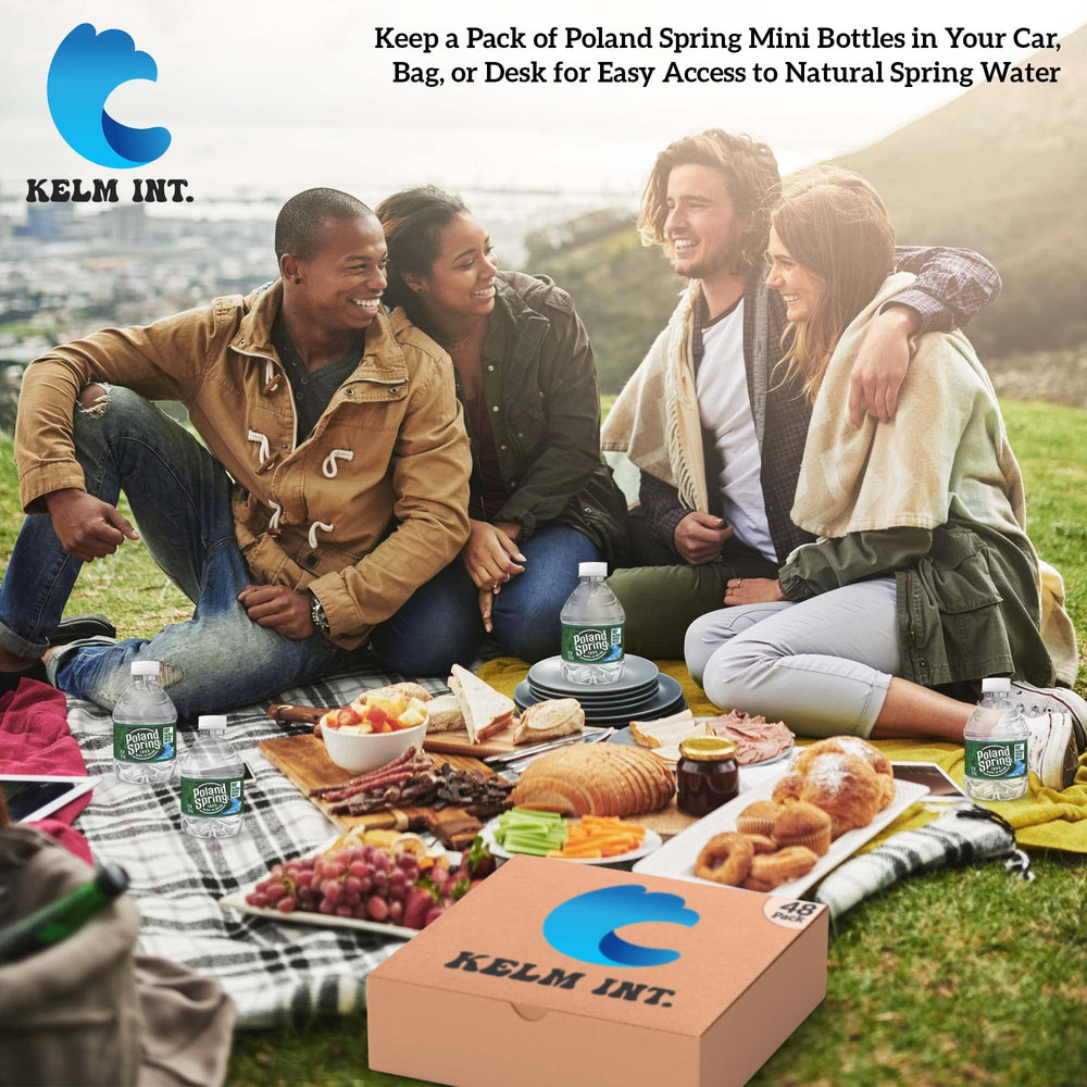 Kelm Int. Poland Spring recycling symbol focus emphasizes eco-friendly disposal