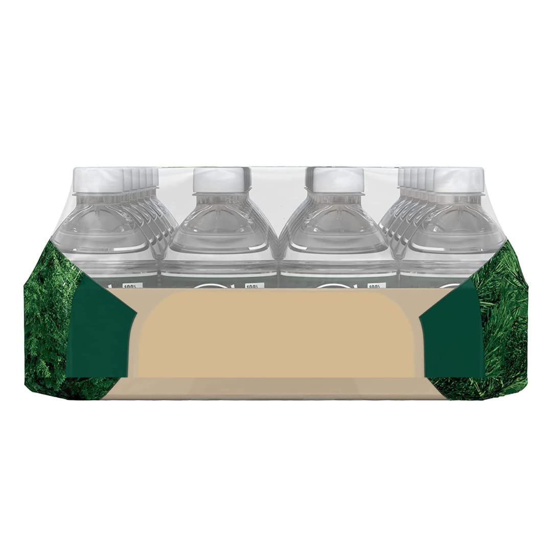 Poland Spring single bottle close-up highlighting clear water quality