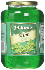 Polaner 64 oz front label showing real mint and kosher certification, clear branding benefit