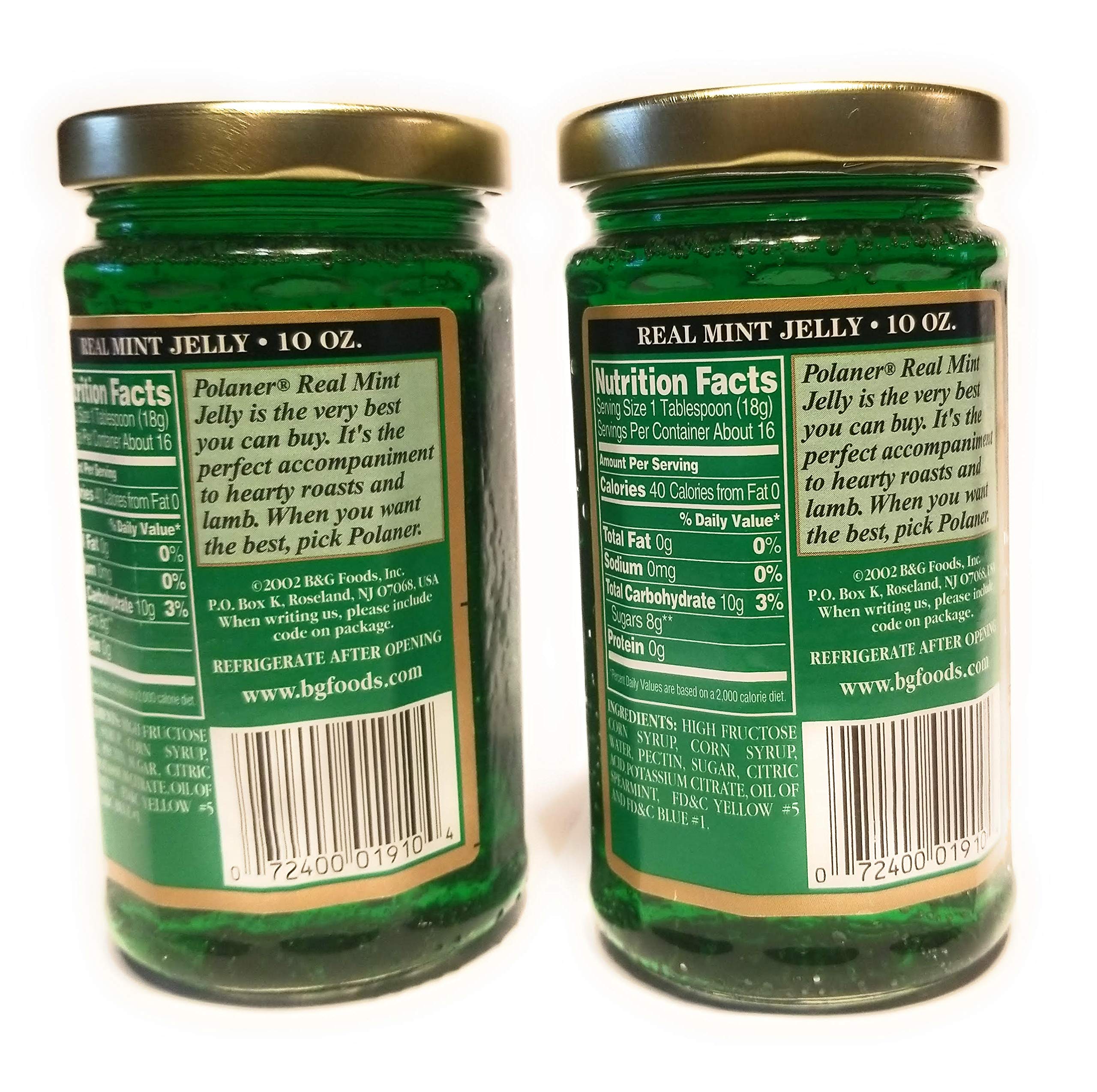 Polaner open jar showing smooth mint jelly texture for spreading